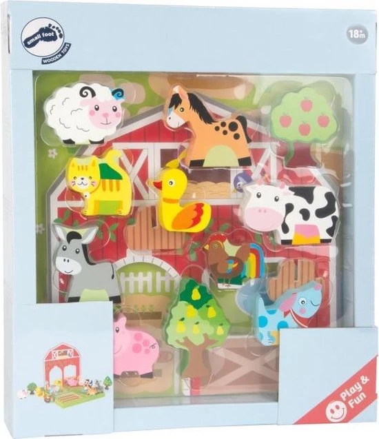 Merkloos Small Foot Op De Boerderij Set Hout 28 X 29 Cm 14-delig 4 Merkloos Small Foot Op De Boerderij Set Hout 28 X 29 Cm 14-delig - Afbeelding 2