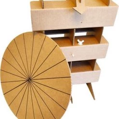Kartonnen Rad Van Fortuin - Draairad Groot Diameter 70 Cm - Duurzaam Karton - Hobbykarton - KarTent -duurzamer-speelgoed Verkoop 550x637