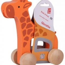 Hape Houten Trekfiguur Push & Pull Giraffe 15 Cm Oranje -duurzamer-speelgoed Verkoop 550x644 2