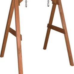 AXI Baby Schommel In Bruin Met Zitje In Grijs/Wit - FSC Hout - Babyschommel Voor Kindjes Van 9-36 Maanden - Met 4 Grondankers -duurzamer-speelgoed Verkoop 550x645