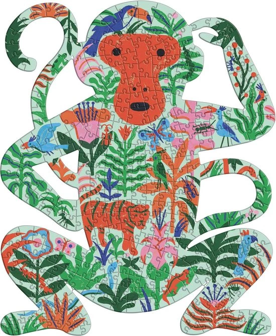 Djeco - Puzzel - Aap - 350 Stukjes 4 Djeco - Puzzel - Aap - 350 Stukjes - Afbeelding 2