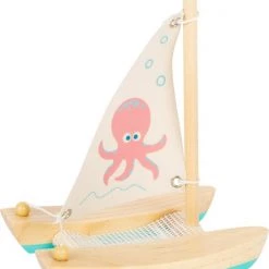 Small Foot Company Small Foot Catamaran Octopus Junior 19 Cm Hout/textiel Naturel -duurzamer-speelgoed Verkoop 550x679 1