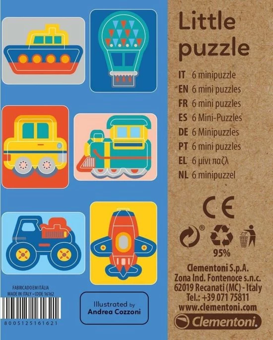 Clementoni Little Puzzel Transport 4 Clementoni Little Puzzel Transport - Afbeelding 2
