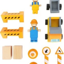 Small Foot Company Small Foot - Crane With Construction Site Accessories -duurzamer-speelgoed Verkoop 550x688 1