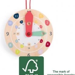 Small Foot Company Educatieve Houten Klok - Leer Klok Kijken! FSC? 100% -gecertificeerd Hout -duurzamer-speelgoed Verkoop 550x696 1
