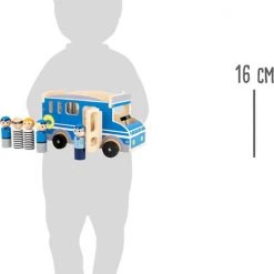 Small Foot Company Small Foot Politiebus Xl Hout Jongens 30 Cm Blauw 6-delig -duurzamer-speelgoed Verkoop 550x698 3