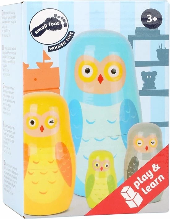 Small Foot Company Small Foot - Owl Family Matryoshka 6 Small Foot Company Small Foot - Owl Family Matryoshka - Afbeelding 4