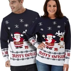 Jule Sweaters Foute Kersttrui Dames & Heren - Christmas Sweater "Cadeau Van Rudolf & De Kerstman" - 100% Biologisch Katoen - Kerst Trui Mannen & Vrouwen Maat XL -duurzamer-speelgoed Verkoop 550x710 1