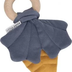 Little Dutch Pure & Nature Knisperspeeltje Blaadjes - Geel/blauw