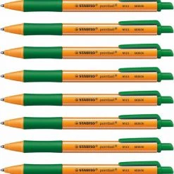 STABILO Pointball - Balpen 0,5 Mm - Navulbaar - Groen - Doos 10 Stuks