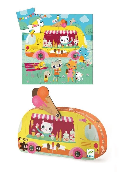 Djeco Puzzel Ijscowagen 6 Djeco Puzzel Ijscowagen - Afbeelding 4