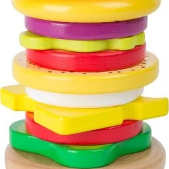 Small Foot Company Stapel Hamburger (10 Lagen) - FSC - Houten Speelgoed Vanaf 1,5 Jaar