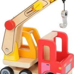 Small Foot Company Houten Hijskraan Truck - Rood