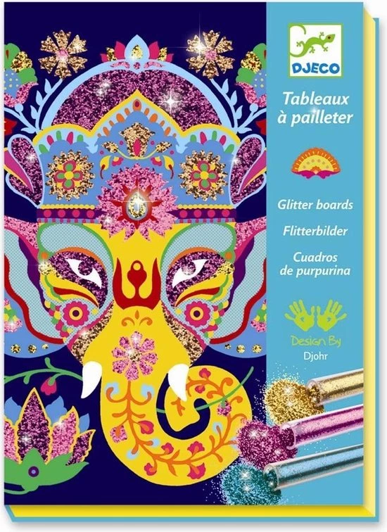 Djeco Knutselset Glitterschilderijen Dieren 6 Djeco Knutselset Glitterschilderijen Dieren - Afbeelding 4