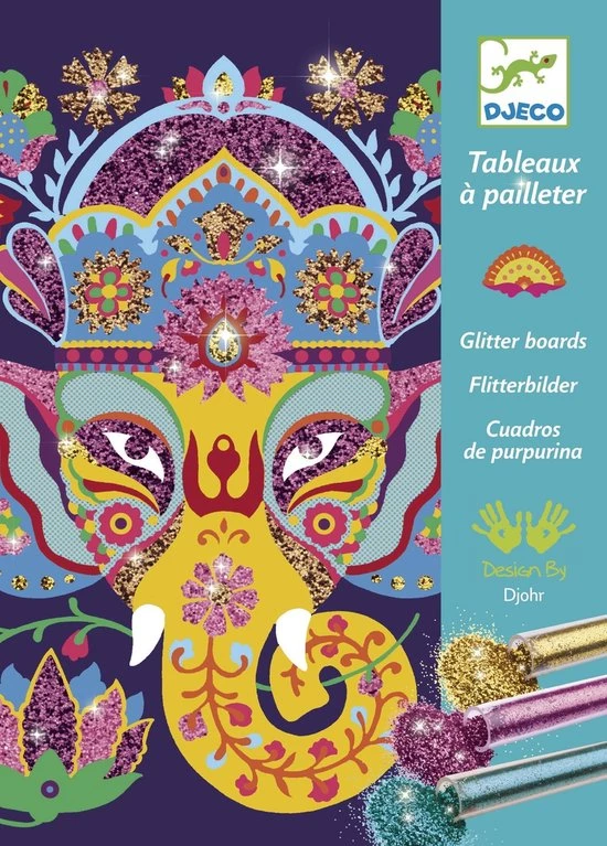 Djeco Knutselset Glitterschilderijen Dieren 5 Djeco Knutselset Glitterschilderijen Dieren - Afbeelding 3