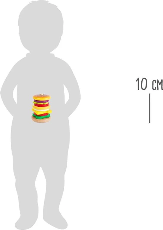 Small Foot Company Stapel Hamburger (10 Lagen) - FSC - Houten Speelgoed Vanaf 1,5 Jaar 7 Small Foot Company Stapel Hamburger (10 Lagen) - FSC - Houten Speelgoed Vanaf 1,5 Jaar - Afbeelding 5