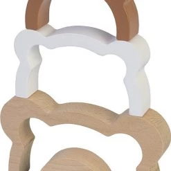 BamBam Eco-vriendelijk Houten Stapeltoren Beer - Baby Cadeau