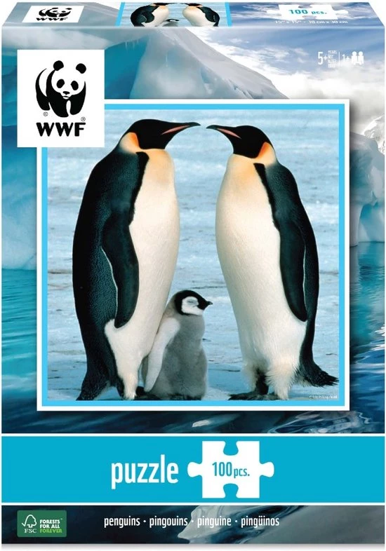 Wereld Natuur Fonds WWF Puzzel - Baby Pinguïn - 100 Stukjes 3 Wereld Natuur Fonds WWF Puzzel - Baby Pinguïn - 100 Stukjes