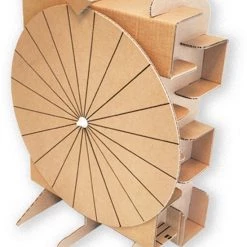 Kartonnen Rad Van Fortuin - Draairad Groot Diameter 70 Cm - Duurzaam Karton - Hobbykarton - KarTent