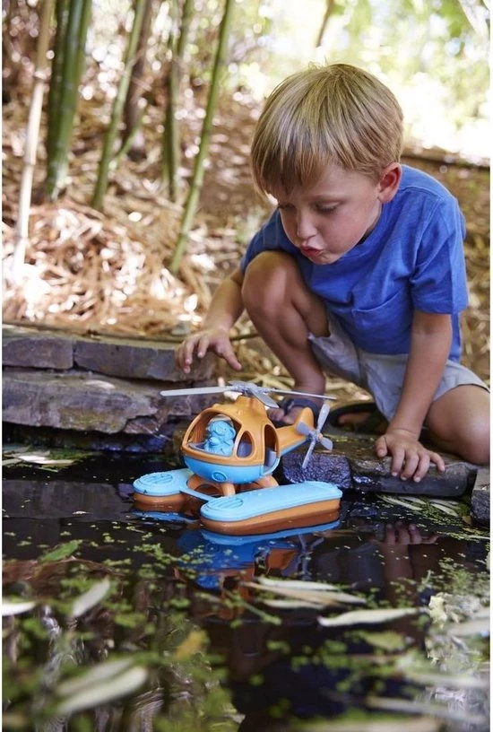 Green Toys Inc Green Toys Zee Helikopter Oranje/Blauw 4 Green Toys Inc Green Toys Zee Helikopter Oranje/Blauw - Afbeelding 2