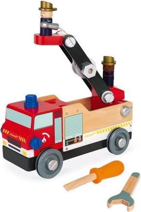 Janod Brico'kids - Brandweerauto 7 Janod Brico'kids - Brandweerauto - Afbeelding 5