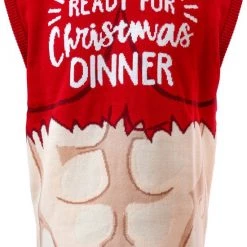 JAP Christmas JAP Foute Kerst Spencer - Ready For Christmas Dinner - Kersttrui Dames & Heren - Kerstcadeau - XXL - Rood